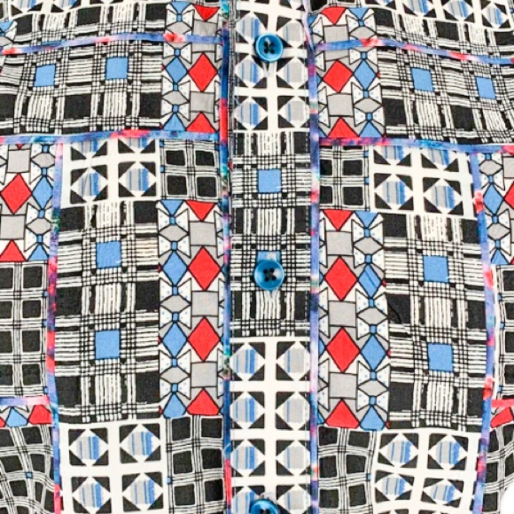 Robert Graham Patchwork Button Down Shirt - image 3